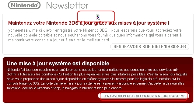 Newletter Nintendo du 30 novembre 2011